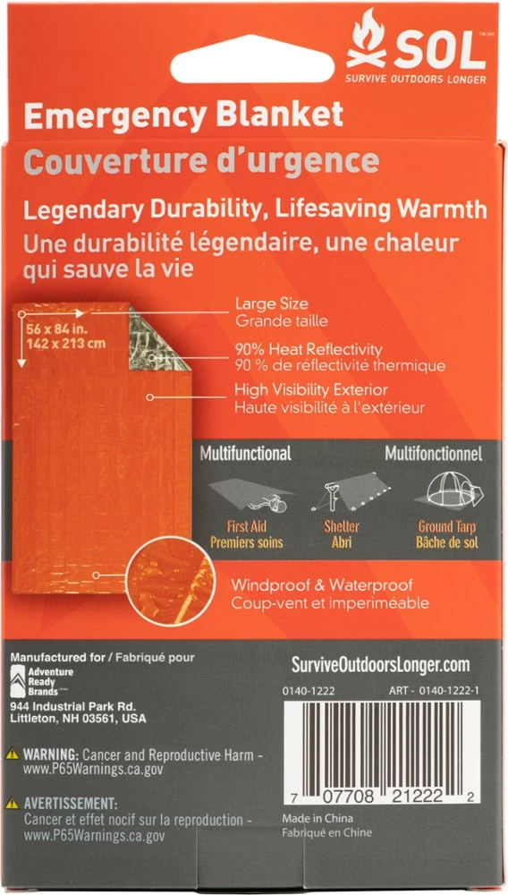 SOL Emergency Blanket 4 SOL Emergency Blanket - Image 2